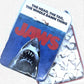 Boston America Jaws Amity Island Candy - Shark Teeth Shaped Tin - Sour Cherry Flavor - Large - Blue, Grey, White