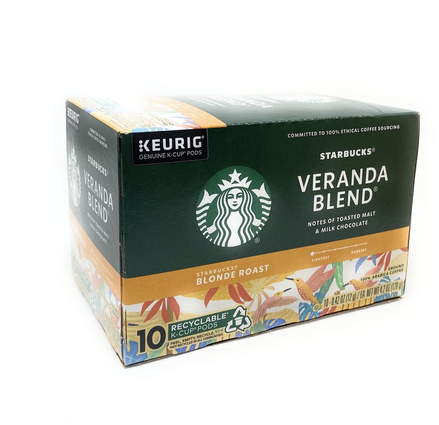 Starbucks Veranda Blend Blonde Roast K-Cup Pods, 10 Count, Pack of 1