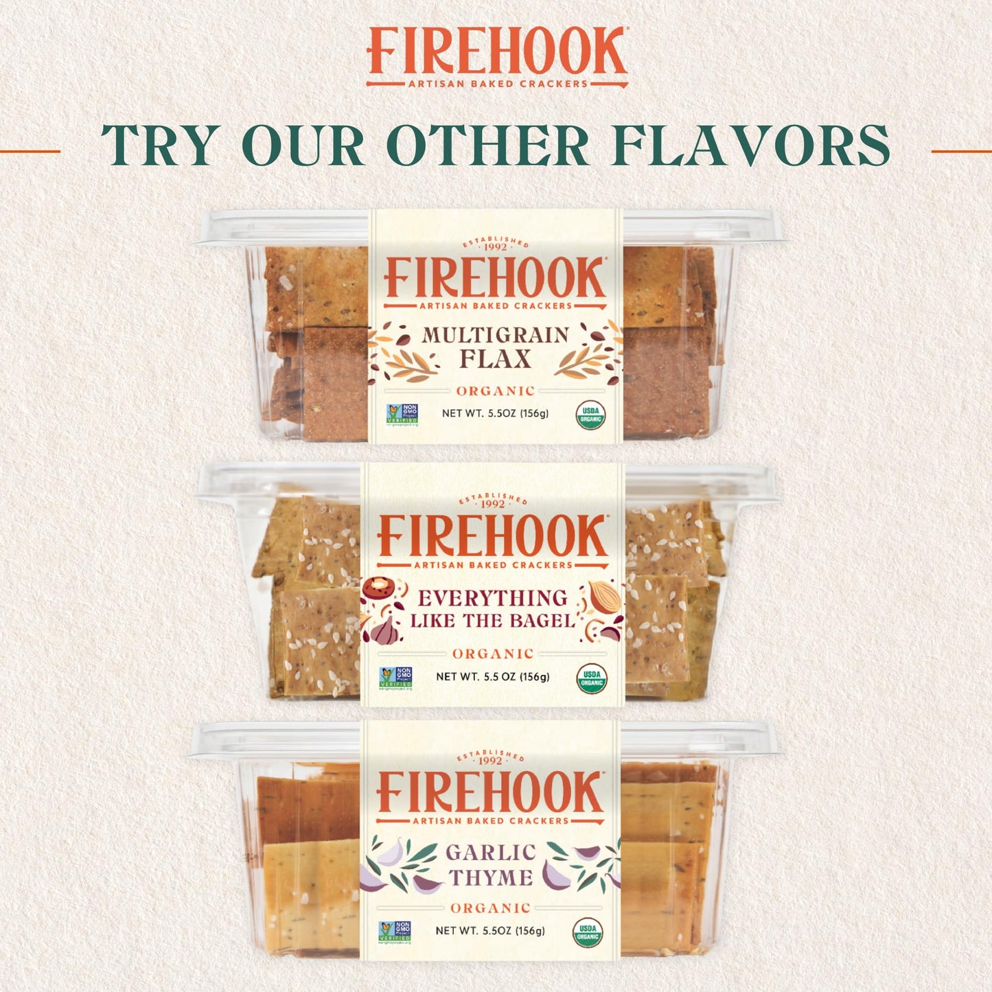 Firehook Baked Crackers Organic Rosemary Sea Salt Crackers, 5.5 Oz