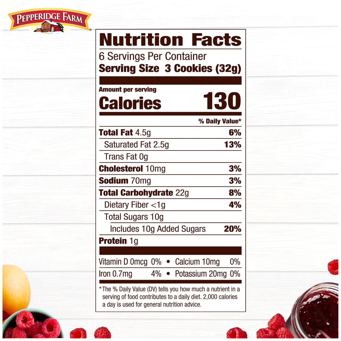 Pepperidge Farm Verona Apricot Raspberry Thumbprint Cookies, 6.75 Oz. Bag