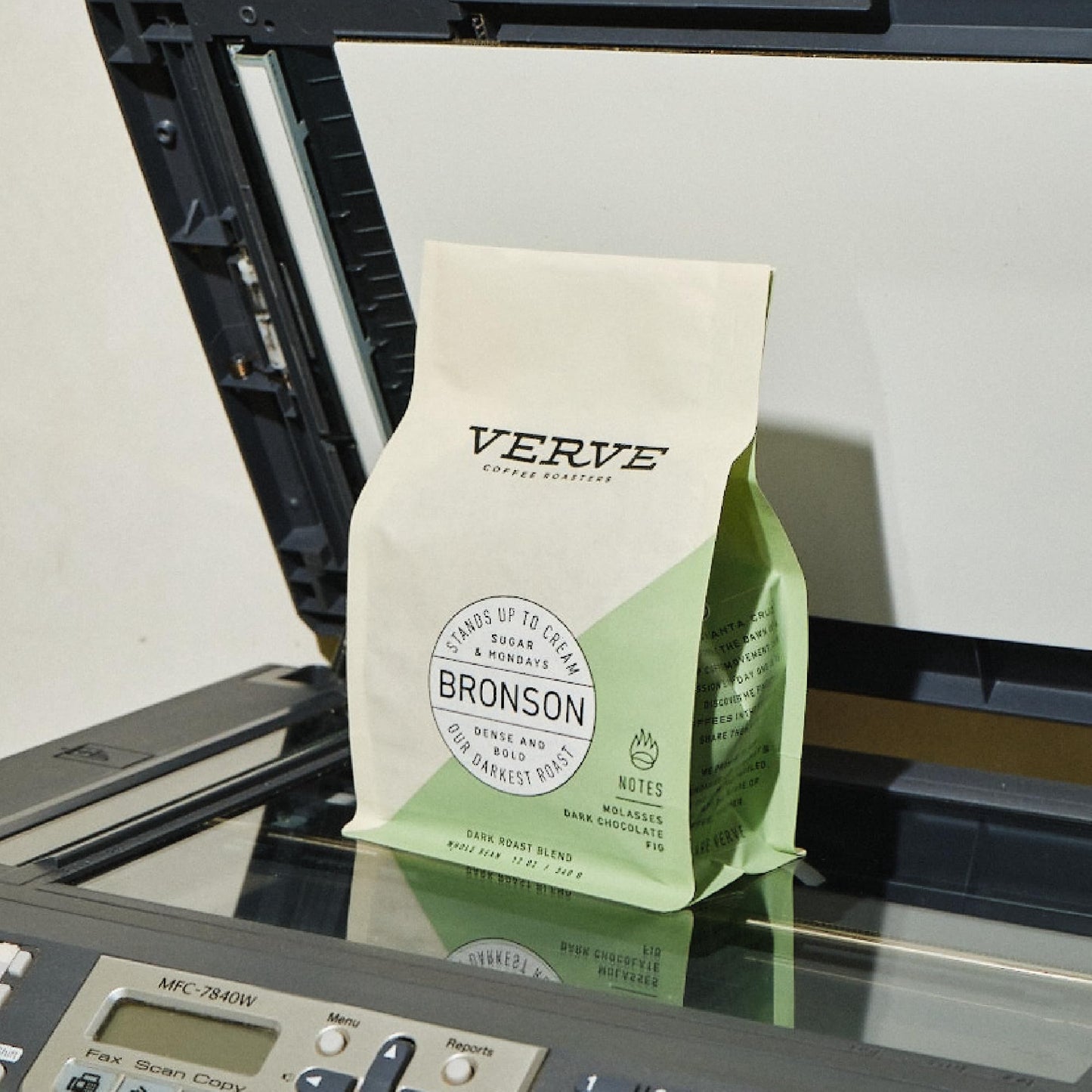 Verve Coffee Roasters Whole Bean Coffee Bronson Blend, French Dark Roast, 12oz Resealable Pouch, Ideal for Hot or Cold Brew