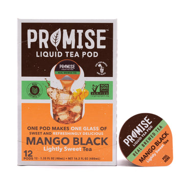 Promise Tea Single Serve Liquid Tea Concentrate Pods By Java House, Peel And Pour (Pack Of 12, Island Mango)