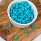 Blue Jelly Beans, 2 Pound Bulk Bag, Blueberry Flavor, Blue Candy, The Hampton Popcorn & Candy Company