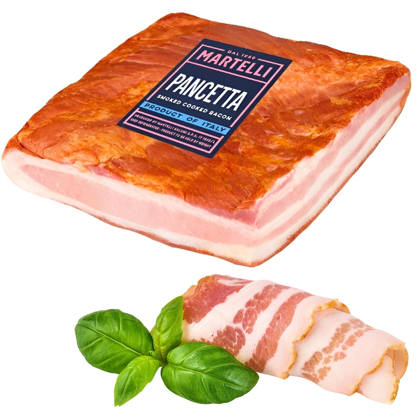 MARTELLI Smoked Pancetta - Cured Italian Bacon, Gluten-Free, Dairy-Free, 5.5 lbs