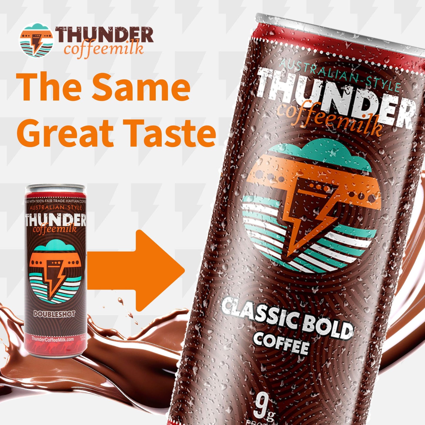Thunder Coffeemilk Cold-Brewed Canned Coffee, 11 oz Latte, Convenient Grab & Go, 12 Pack