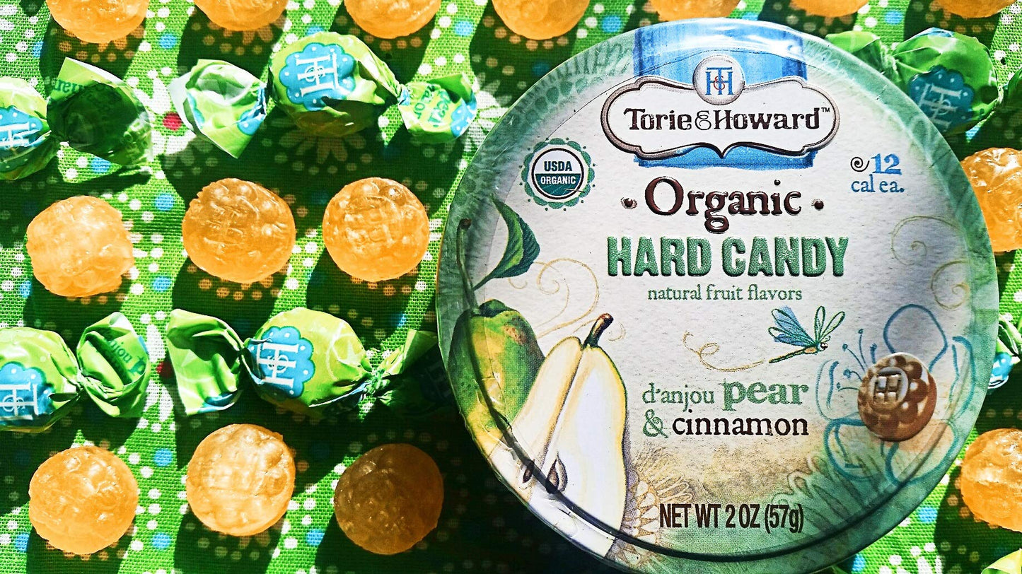 Torie & Howard Candy Tin Pear & Cnnmn 2 Oz