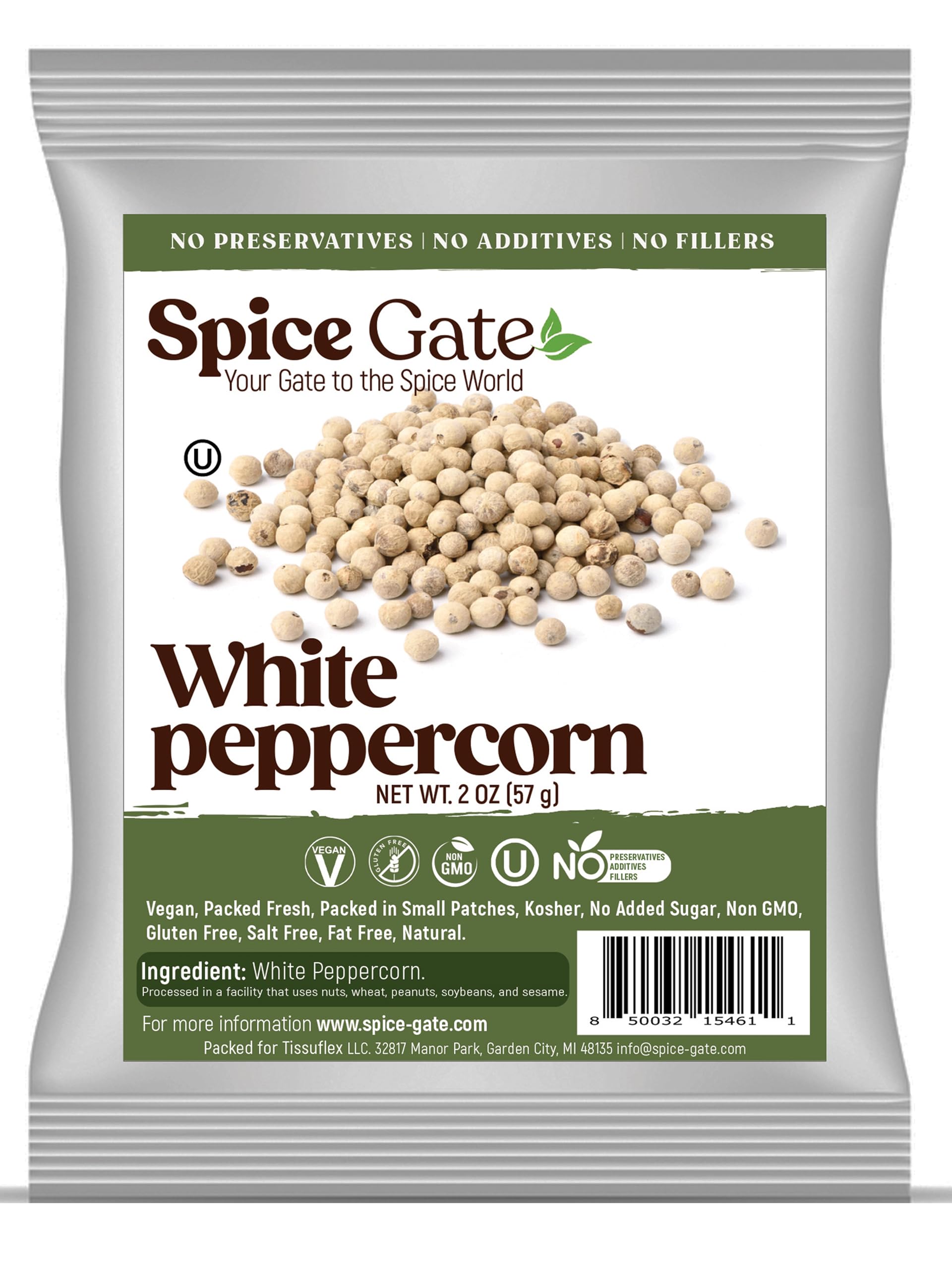Spice Gate White Peppercorn Whole (2 oz)