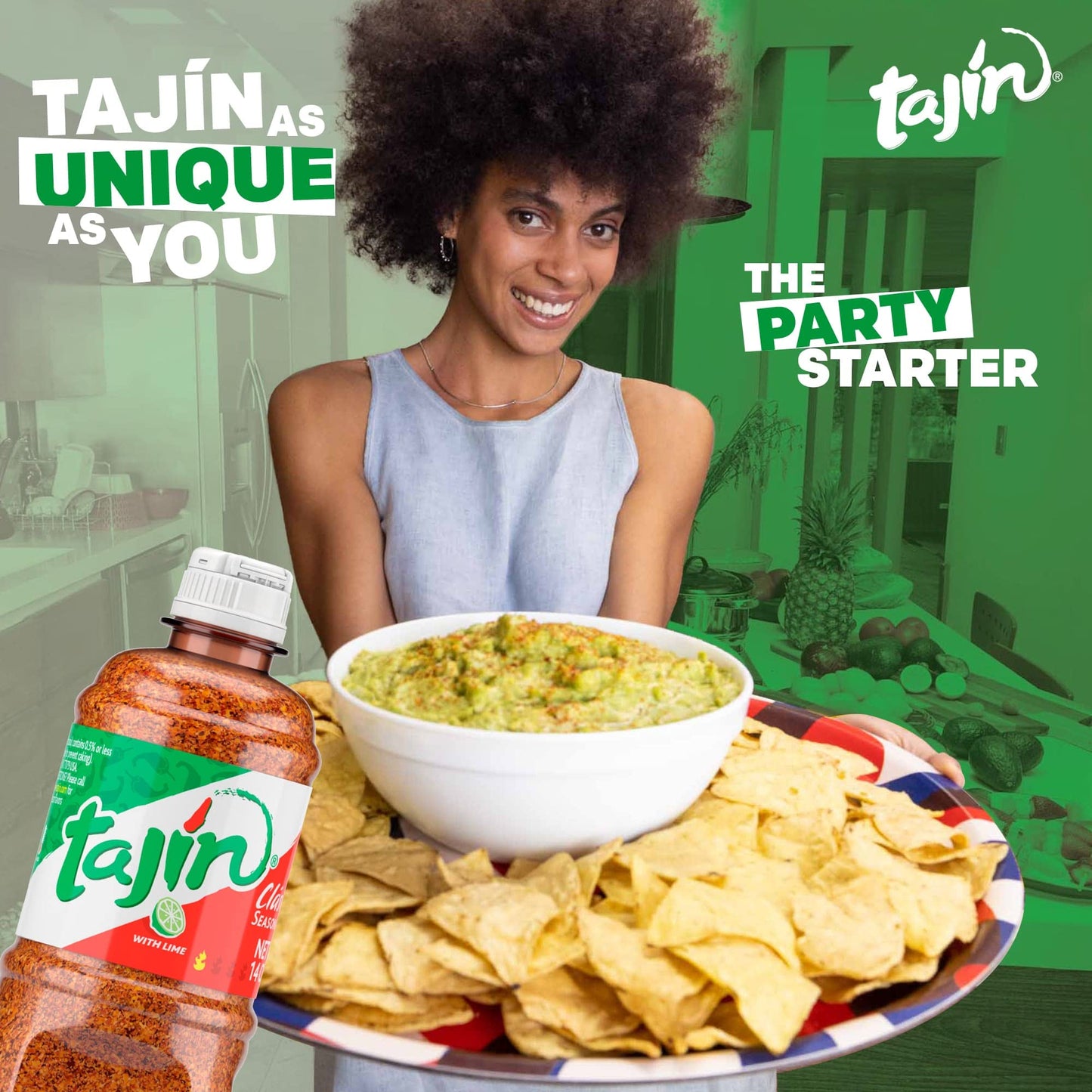 Tajin Clásico Seasoning 14Oz And Tajín Mild Hot Sauce 15.38Oz Bundle (Pack Of 2)