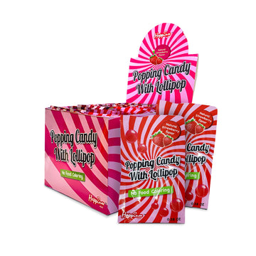 Happiness Usa 50 Pcs Popping Candy With Fun Dip Lollipop - All Natural No Artificial Colors Or Flavors Pop Rocks Candy | Individ