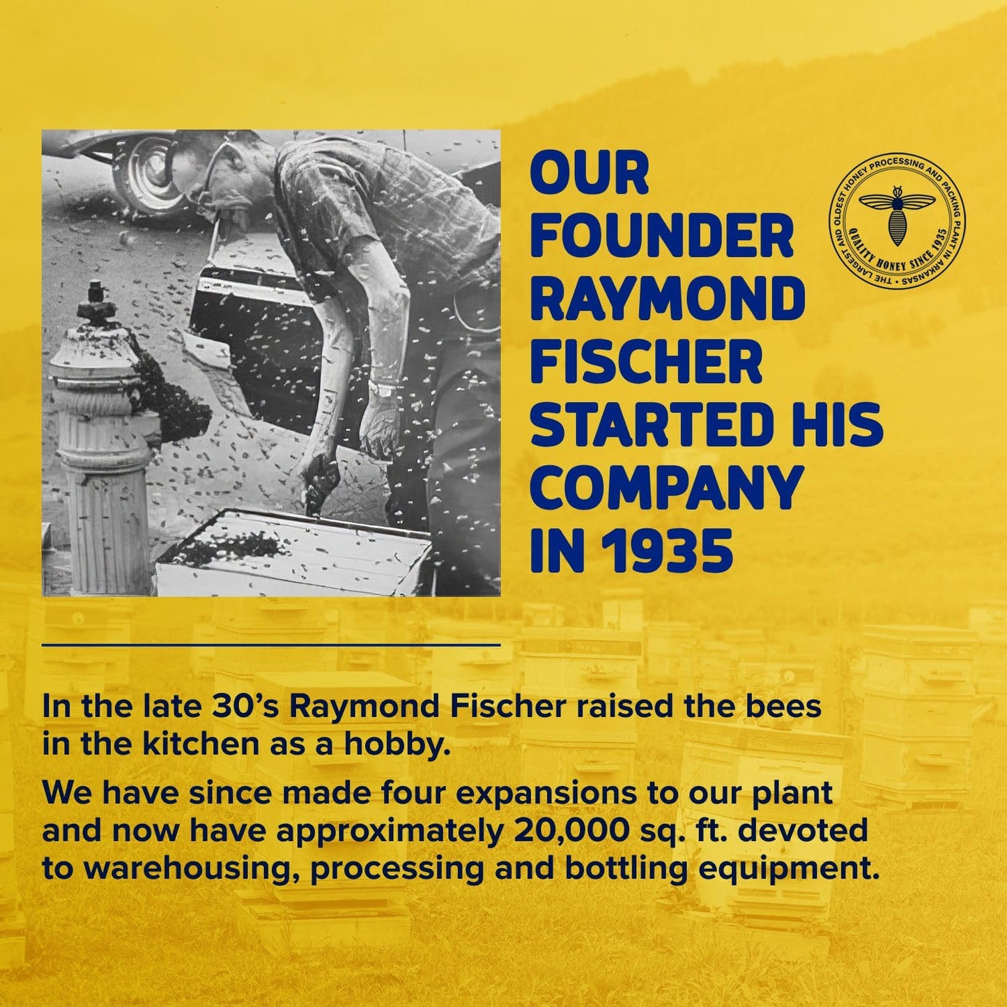 Fischers 100% Pure Raw Unfiltered Honey - All-Natural Sweetener, 40 oz