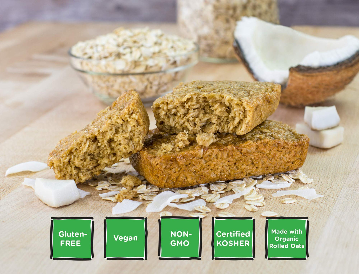 Bobos Coconut Oat Bars, Gluten Free, Non-GMO, Whole Grain Oats, Pack of 12, 1 Count