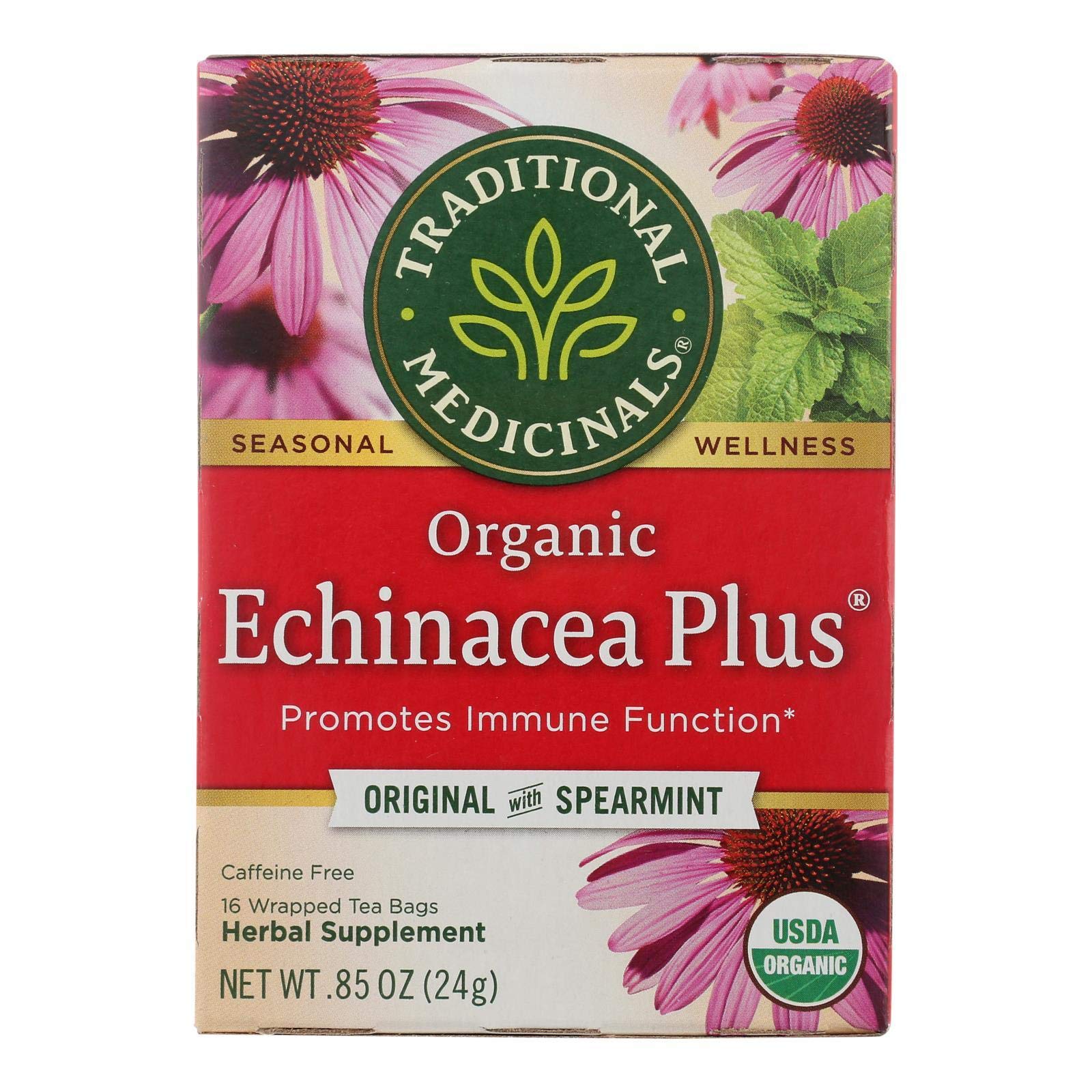 TRADITIONAL MEDICINALS Tea,OG2,ECHINACEA PLS, 16 Bag