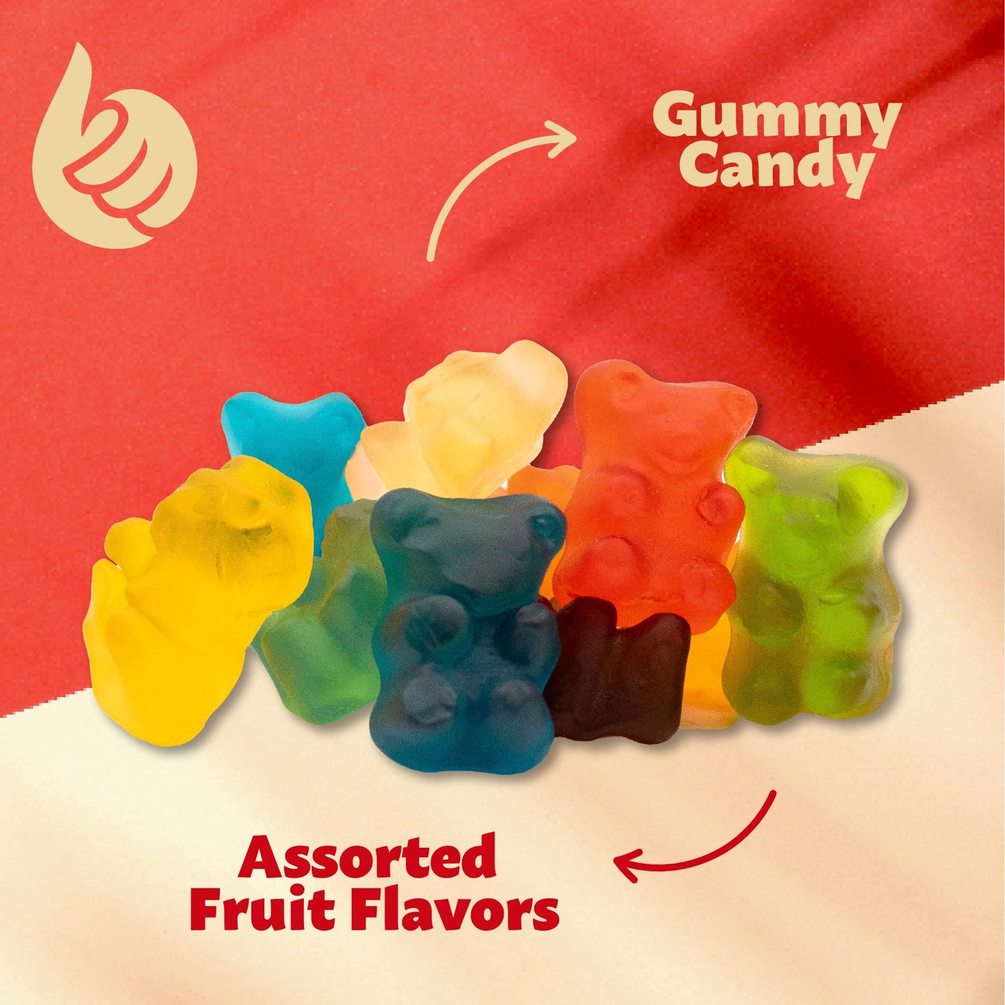 Classic Gummy Bears Candy, Assorted Fruit Flavors, 2-Pound bag