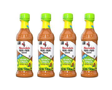 Nandos Peri Peri Sauce Extra Mild 4 Pack - Sauces, Seasoning or Marinade for Wings, Fish, Meat, Rice or Veg - No Artificial Colo