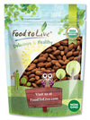 Food to Live Organic Dry Roasted Almonds, 2.5 Pounds - Non-GMO, Unsalted, Vegan, Keto, Paleo, Kosher, Bulk, High in Protein, Die