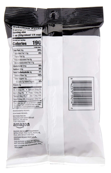 large online retailer Brand - Happy Belly Pecan Halves  No Added Salt  8 ounce (Pack of 1)