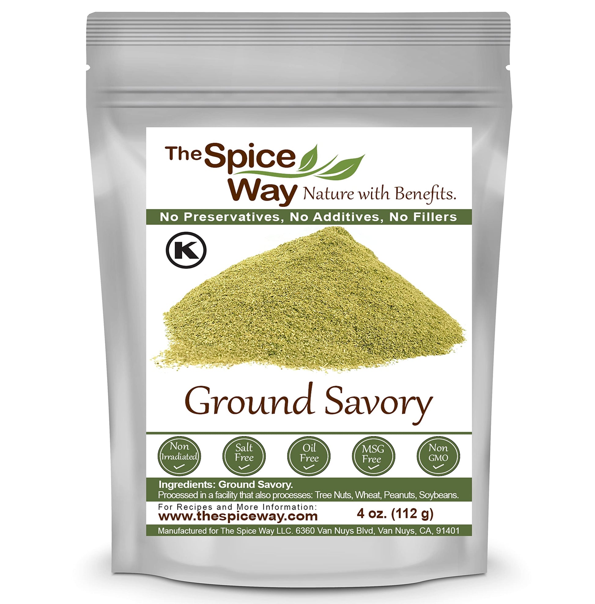The Spice Way Ground Savory - 4 Oz Resealable Bag