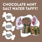 Taffy Town Saltwater Taffy- Chocolate Mint | Gourmet Taffy| Nougat-Style Candy| Soft & Delicious| Sumer Snack Treats| Party Good