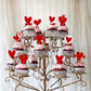 24 Pcs Valentine'S Day Cupcake Toppers Glitter Sweet Love Heart Be Mine Valentines Cupcake Picks Valentine'S Day Theme Wedding B