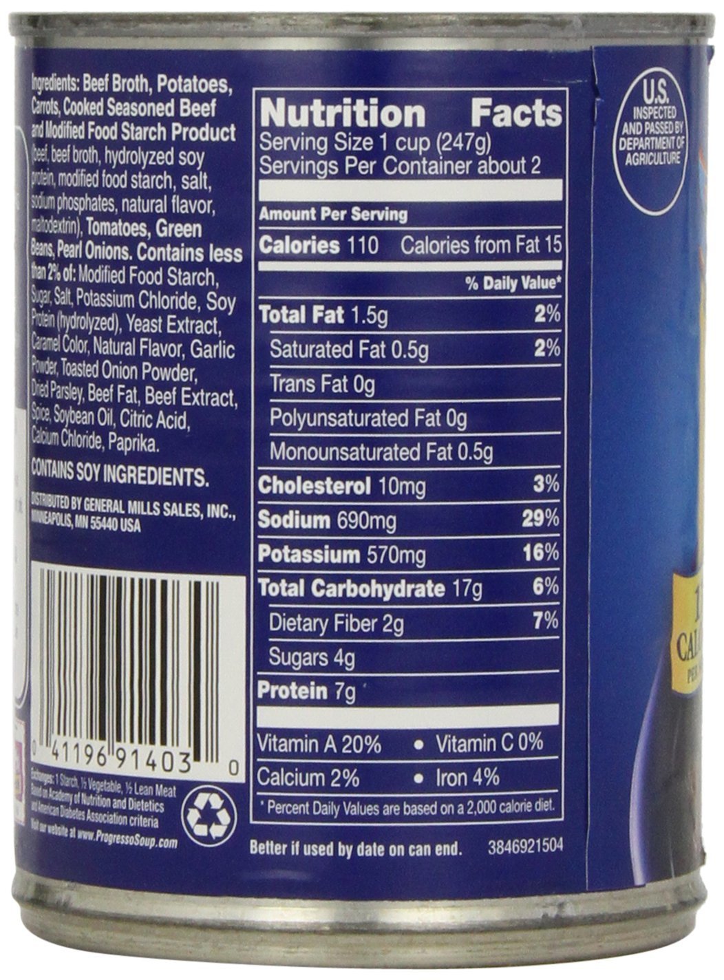 Progresso Beef Pot Roast with Country Vegetables Soup, Gluten Free, 18.5 oz - Pack of 12, Rich & Hearty Canned Soup