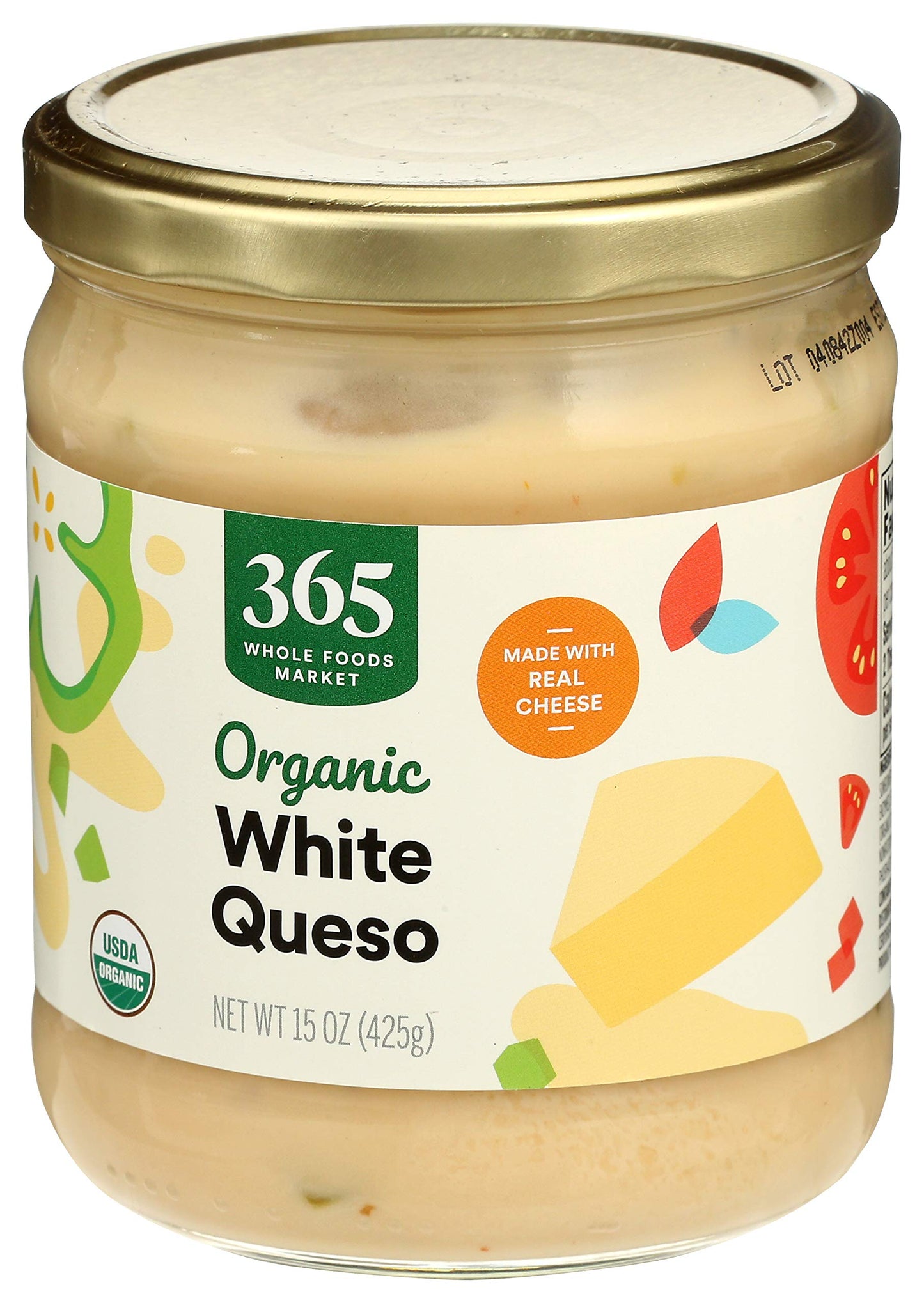 365 by Whole Foods Market Organic White Queso 15 Ounce - Creamy Cheese Dip