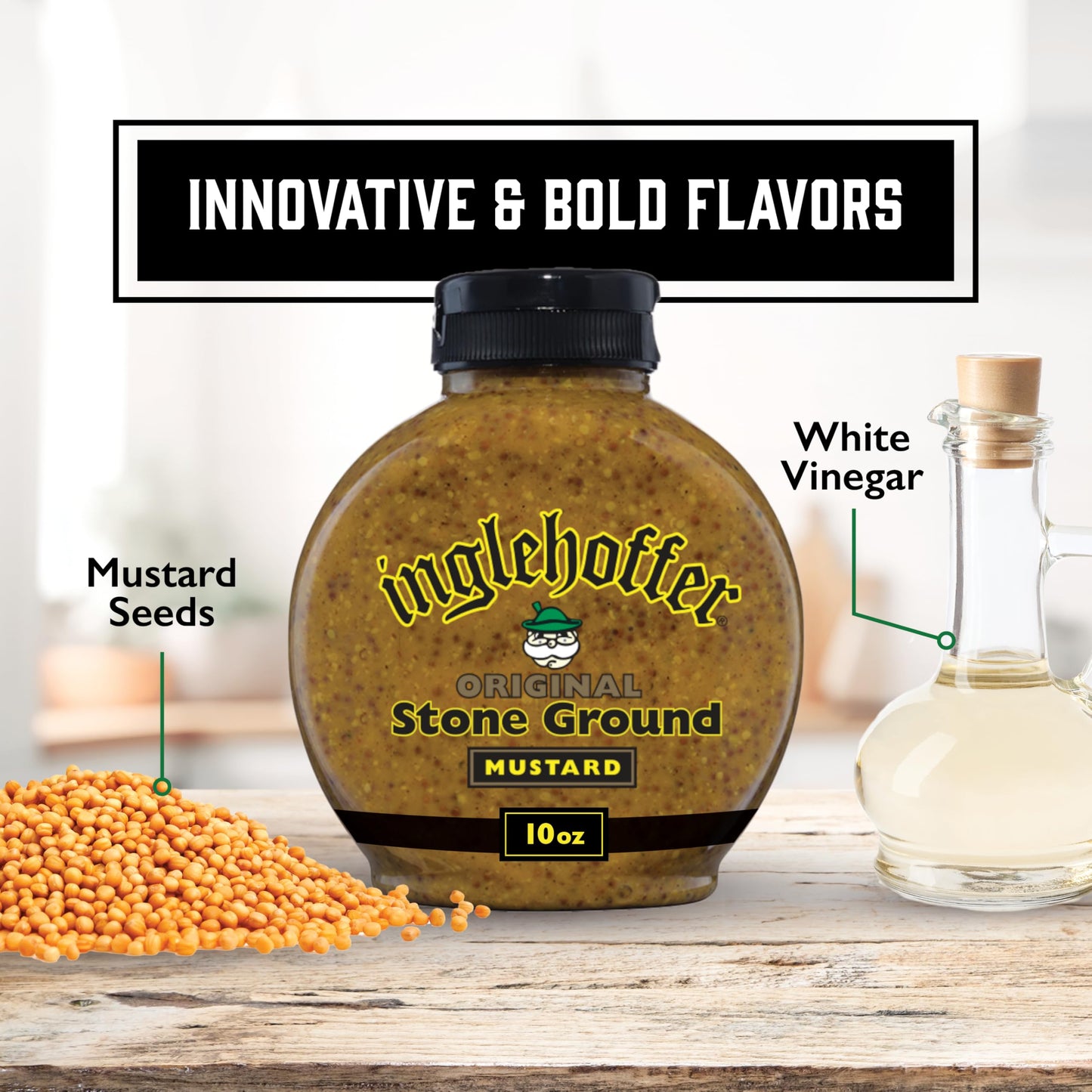 Inglehoffer, Stone Ground Mustard, 10oz Bottle (Pack of 2)2