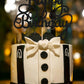 EONNCNT Happy Birthday Cake Topper - Black Glitter Paper Decoration - Model MOUCCT-HB
