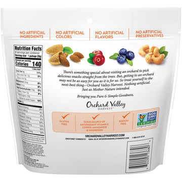 Orchard Valley Harvest Antioxidant Mix, 1 Ounce Bags (Pack of 8), Almonds, Cranberries, Blueberries, Cashews, and Pepitas, Non-G