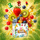 EORA Wildlife-Shaped Lollipops, 24 Pack, 8 Shapes & Flavors, Jungle Theme Candy, Multi-Color, Model YJLLH-WALA-12G24