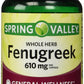 Spring Valley Fenugreek Capsules - 610 mg, 100 Count, Pack of 1