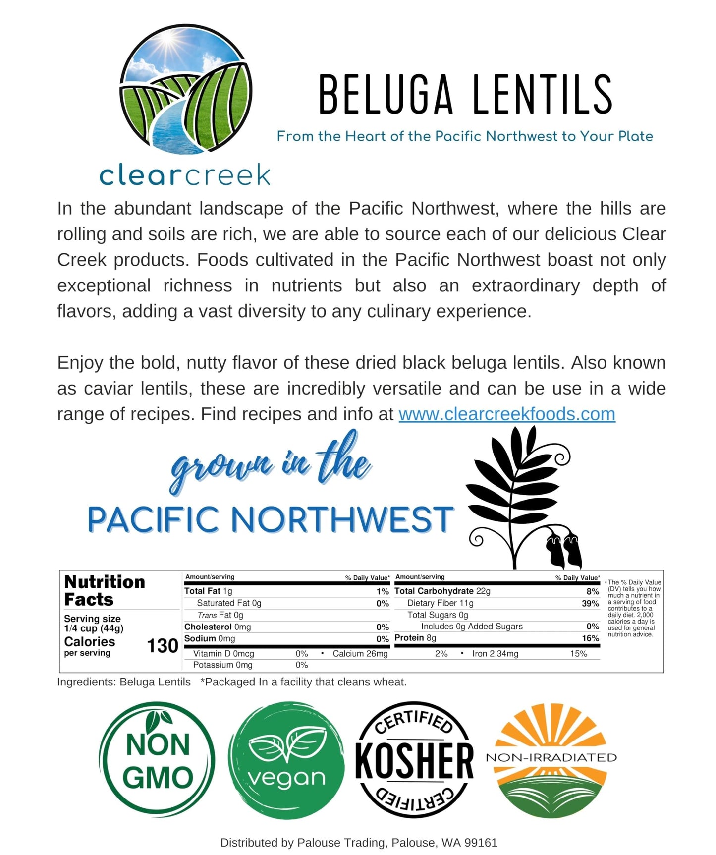 Black Lentils | Caviar Or Beluga Lentils | 1 Lbs | Non-Gmo | Kosher | Vegan | Non-Irradiated
