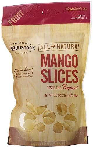 Woodstock All-Natural Mango Slices Low Sugar 7.5 Ounce