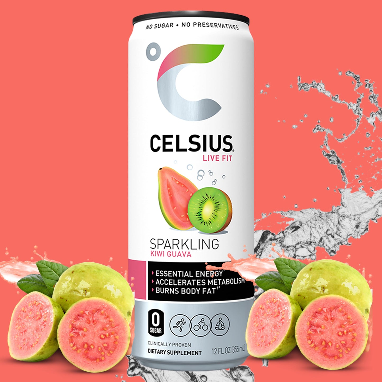 Celsis Sparkling Essential Energy Drink Assortment No Sugar Or Preservatives 12 Fl Oz, Slim Cans Assorted Variety 6 Pack, Flavor