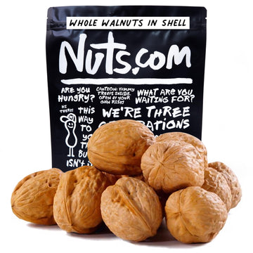 Nuts.com Whole Walnuts in Shell, 2 lbs - Fresh Unshelled Raw Walnuts with Buttery, Nutty Flavor