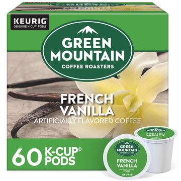 Green Mountain Coffee Roasters French Vanilla Keurig Single-Serve K-Cup pods, Light Roast Coffee, 60 Count (6 Packs of 10)
