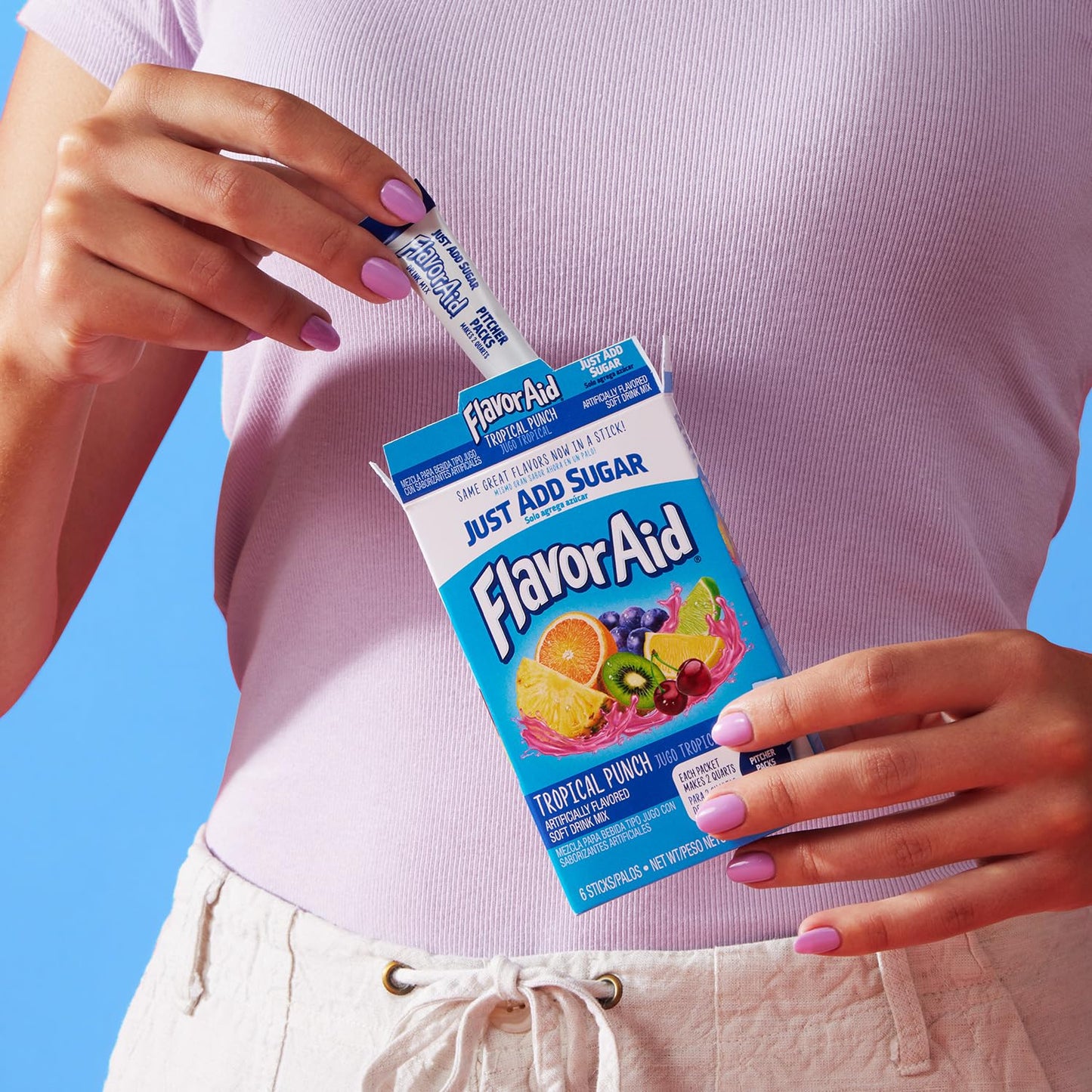 Flavor Aid Tropical Punch Unsweetened Drink Mix Pitcher Packets, 2 Quart (6 Sticks), 72 Count