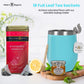 Modern Elegance Tea Gift Set - Cozy Socks, 18 Full Leaf Sachets, Honey, Tumbler & Sending Hugs Card - Raspberry Hibiscus
