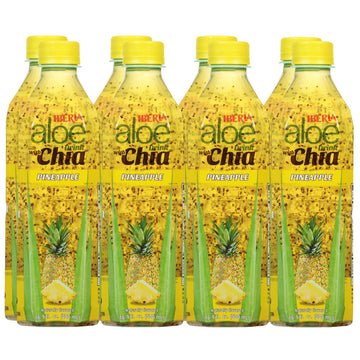 Iberia Aloe Vera Drink With Chia, Mango, 16.9 Fl Oz (Pack Of 8)