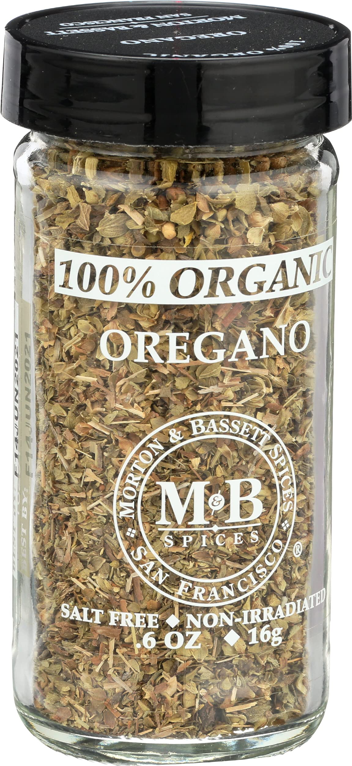 Morton & Bassett Organic Oregano - Bold Flavor for Italian, Greek & Mexican Cuisine - 0.6 oz Jar - Gluten Free, Non-GMO
