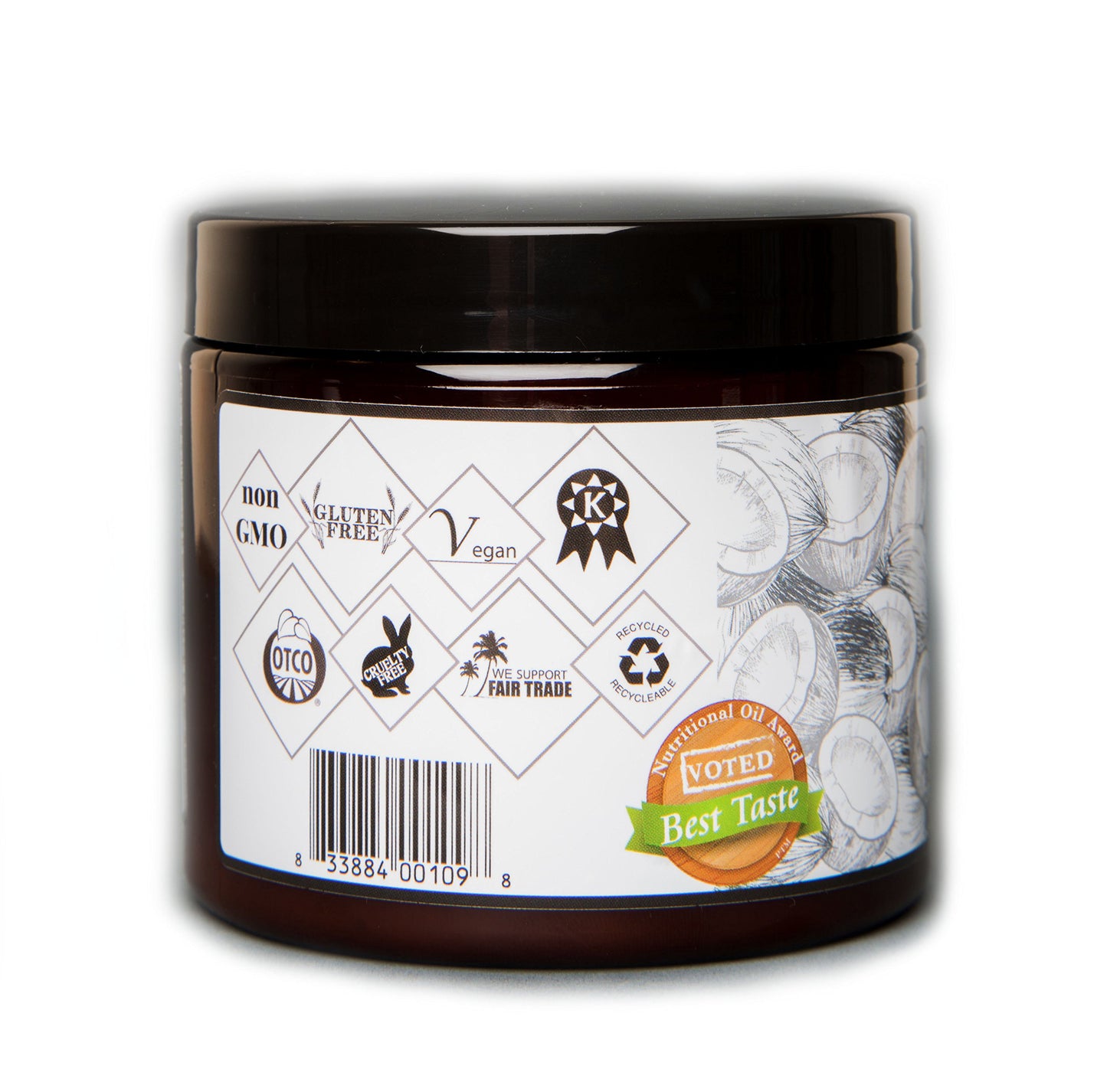 Organic Fiji, Raw Extra Virgin,Cold-Pressed, Cooking Coconut Oil with Fresh Flavor, Non-GMO, USDA Organic, 16oz