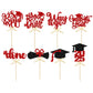 Gyufise 32Pcs 2025 Graduation Cupcake Toppers Glitter Class Of 2025 Graduation Cap Diploma Cupcake Picks Congrats Grad Cake Deco