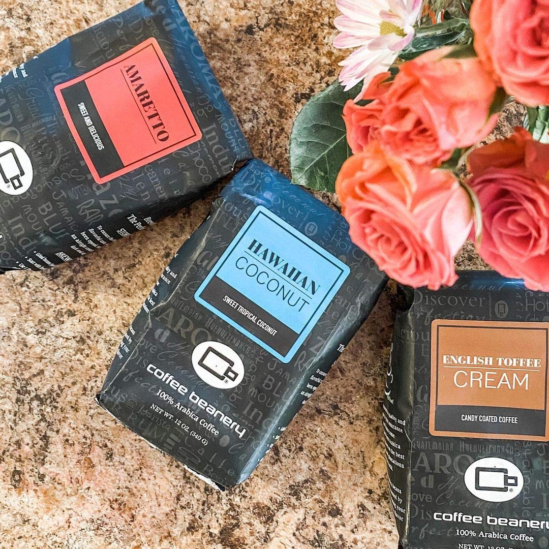 Hawaiian Coconut Coffee By Coffee Beanery | 12Oz Flavored Coffee Ground Medium Roast Coffee| 100% Specialty Arabica Coffee Ground | Gourmet Coffee | Flavored Ground Coffee Medium Roast