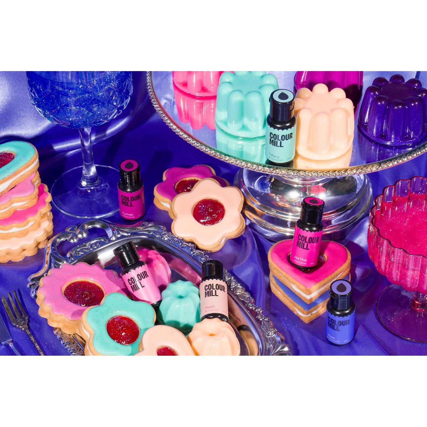 Colour Mill Food Coloring Fairytale Pack, Water-Based, 20ml Each of 6 Colors, Aqua Blend, Pack of 6