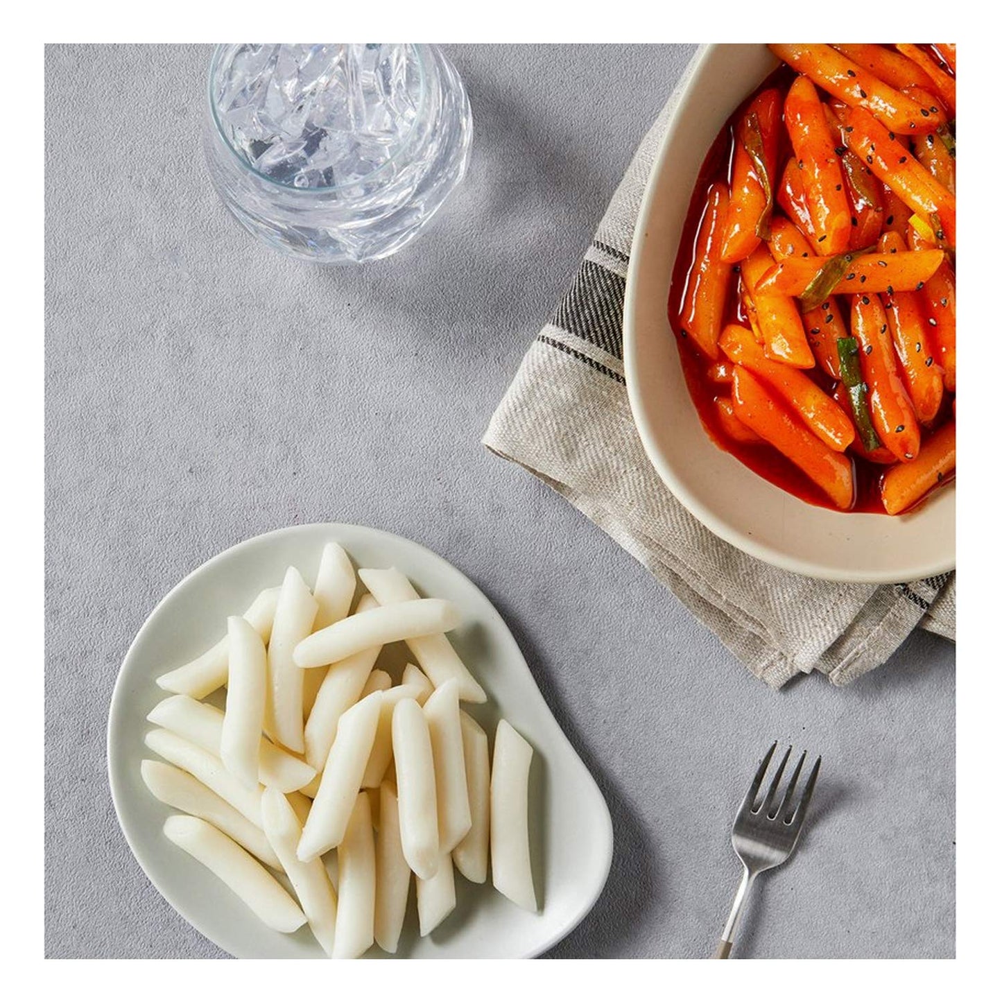 Korean Rice Cake Tteokbokki Stick - 1 Pack (3 Individual Package X 1 Pack) Vegan, Non-GMO, Gluten Free, Tteok Rice Cakes Food Pa