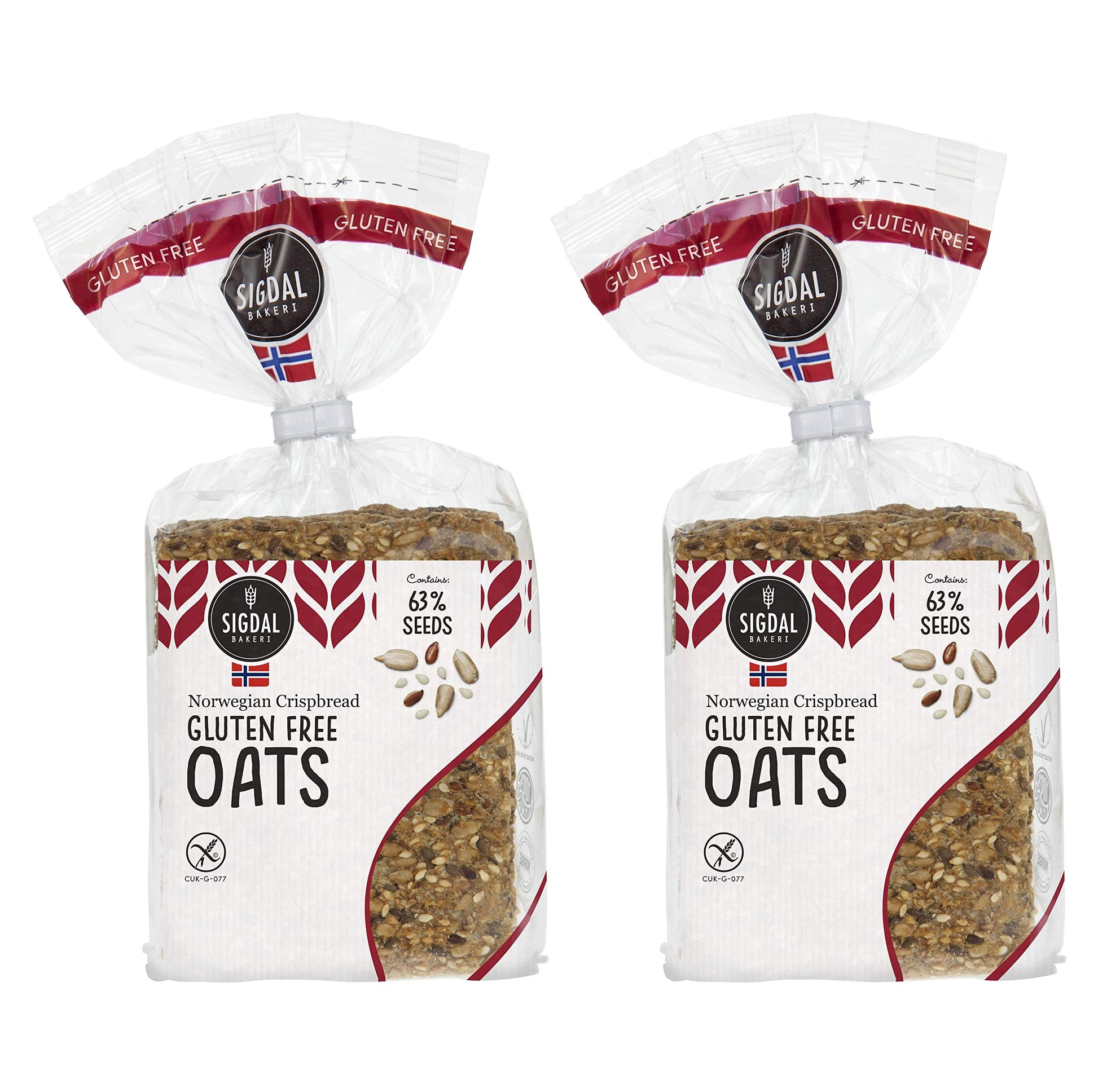 Sigdal Bakeri All Natural Norwegian Crispbread - Non Gmo, Vegan, Sugar Free, High Fiber, Low Carbs, High Protein, Wholegrain Sna