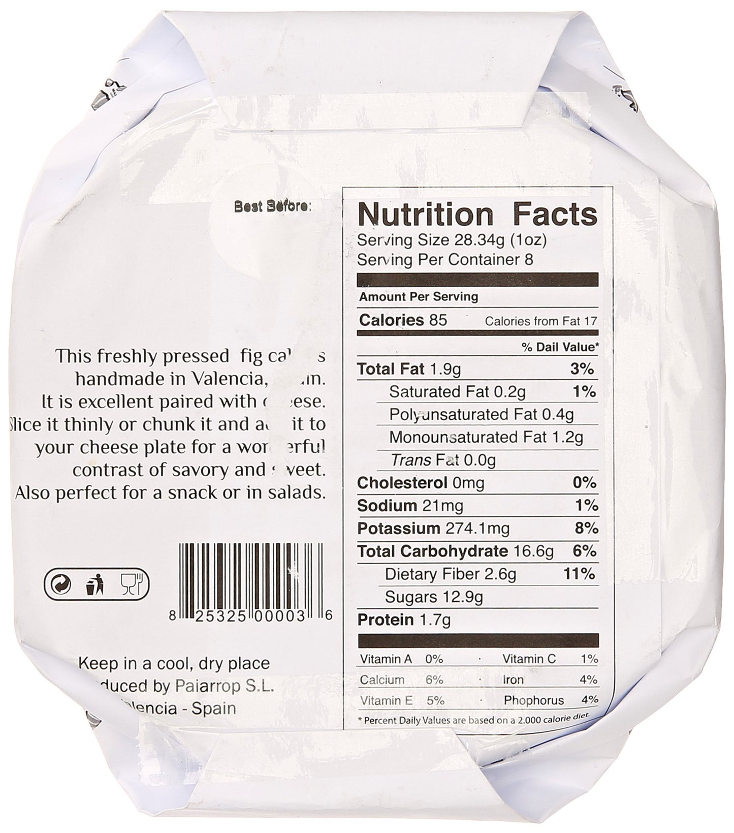 Fig Almond Cake by Mitica (8 ounce)