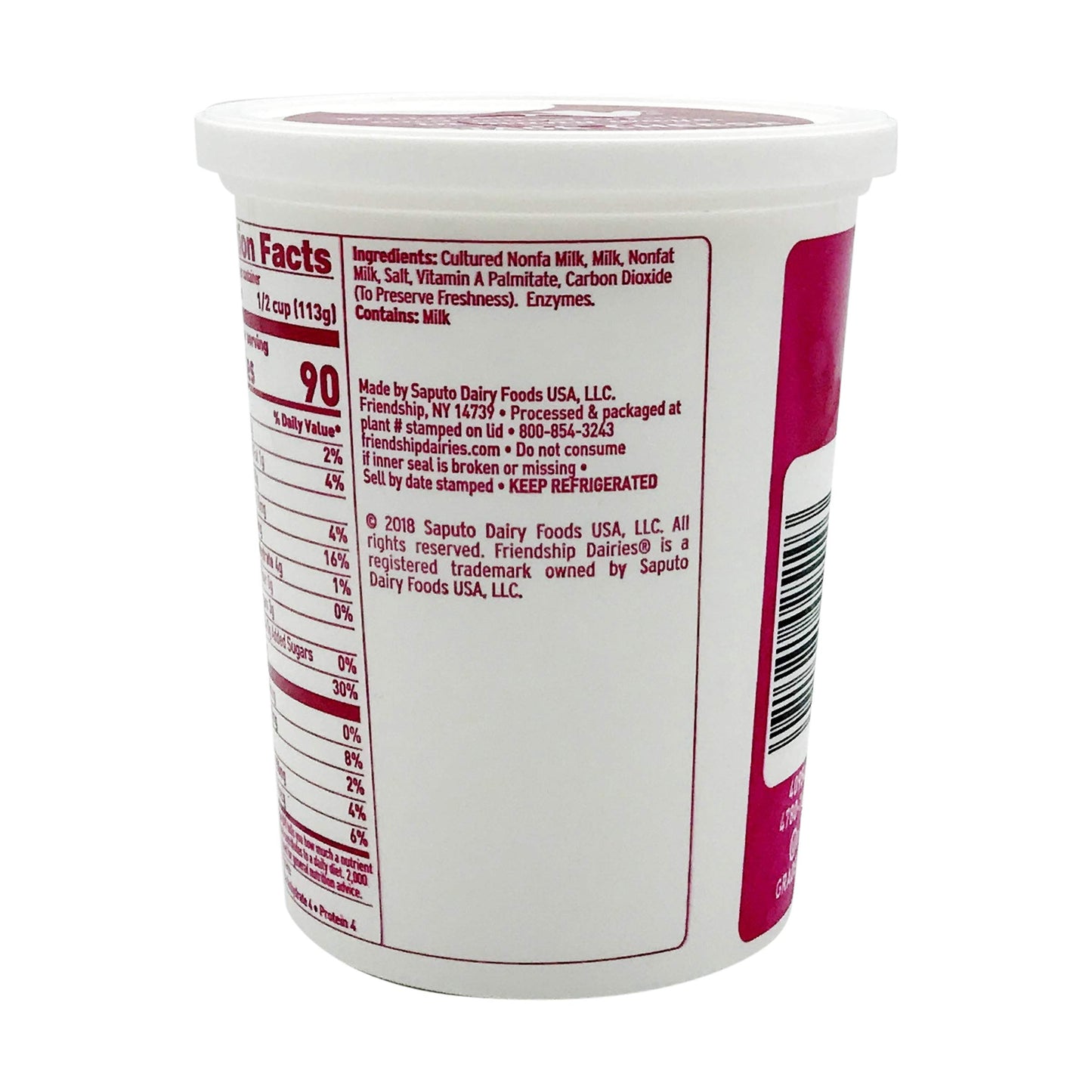 Saputo Friendship 251 Low Fat Whpd Pln ct C, 16 oz