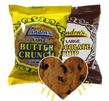 InPrimeTime Cookie Bundle - 18 Packs: 9 Chocolate Chip & 9 Butter Crunch, 3 Cookies Per Pack