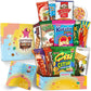 Midi International Snack Box | Premium Exotic Foreign Snacks | Unique Snack Food Gifts Included | Light Blue Space Theme | Candi