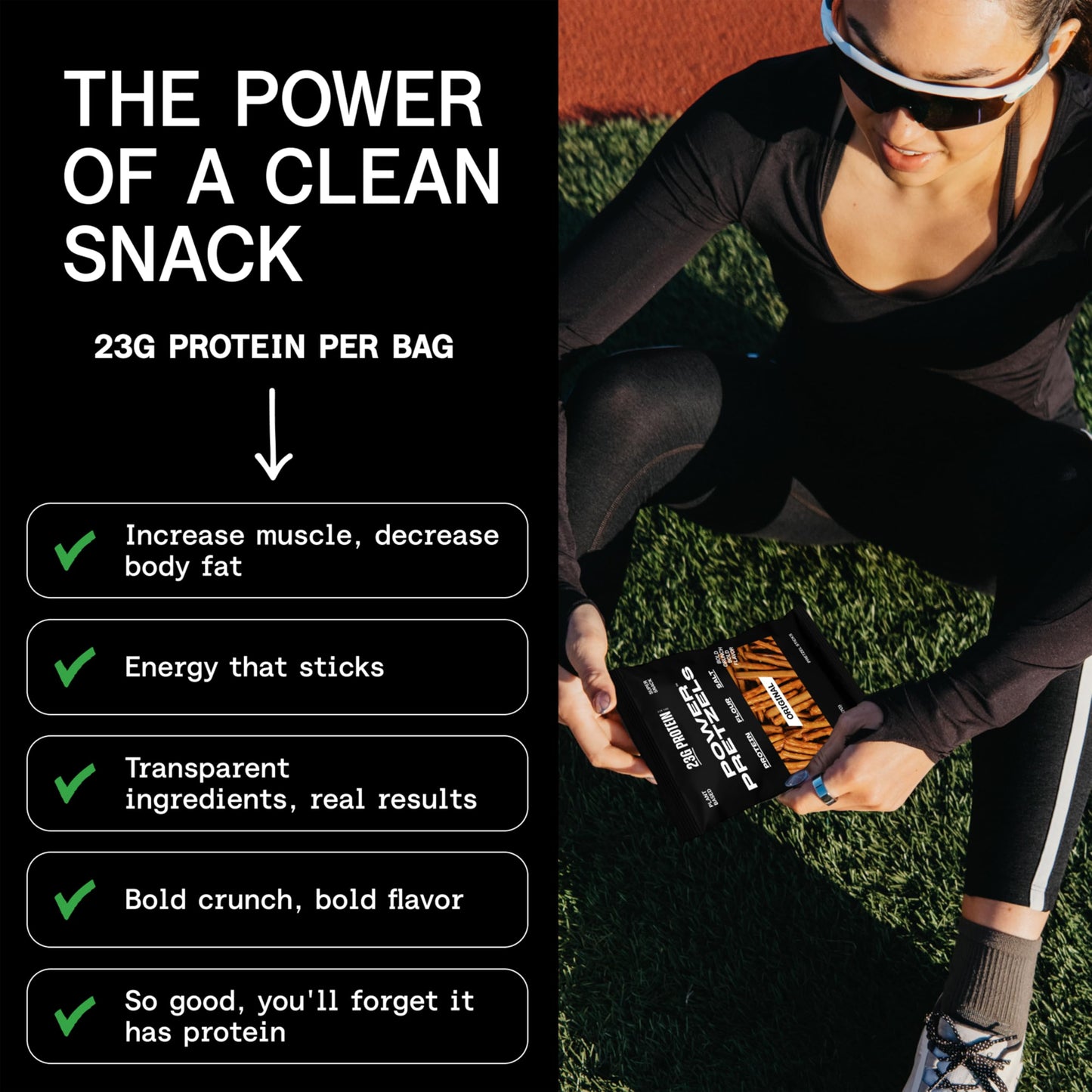 Power Pretzels - Variety Pack, 9 Count, 23g Protein per Bag, Vegan Friendly and Plant-Based, (3) Cinnamon, (3) Honey Mustard, (3